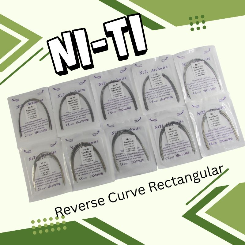 Ortho Wire Ni-Ti Reverse Curve Rectangular 2pcs/pack Ortho Wire Ni-Ti Reverse Curve Rectangular 2pcs/pack